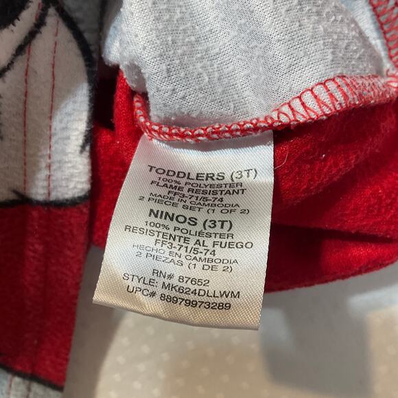 Disney  junior Mickey Little Boys Shirt size 3T Red Gray Long sleeve Fleece - Picture 4 of 5